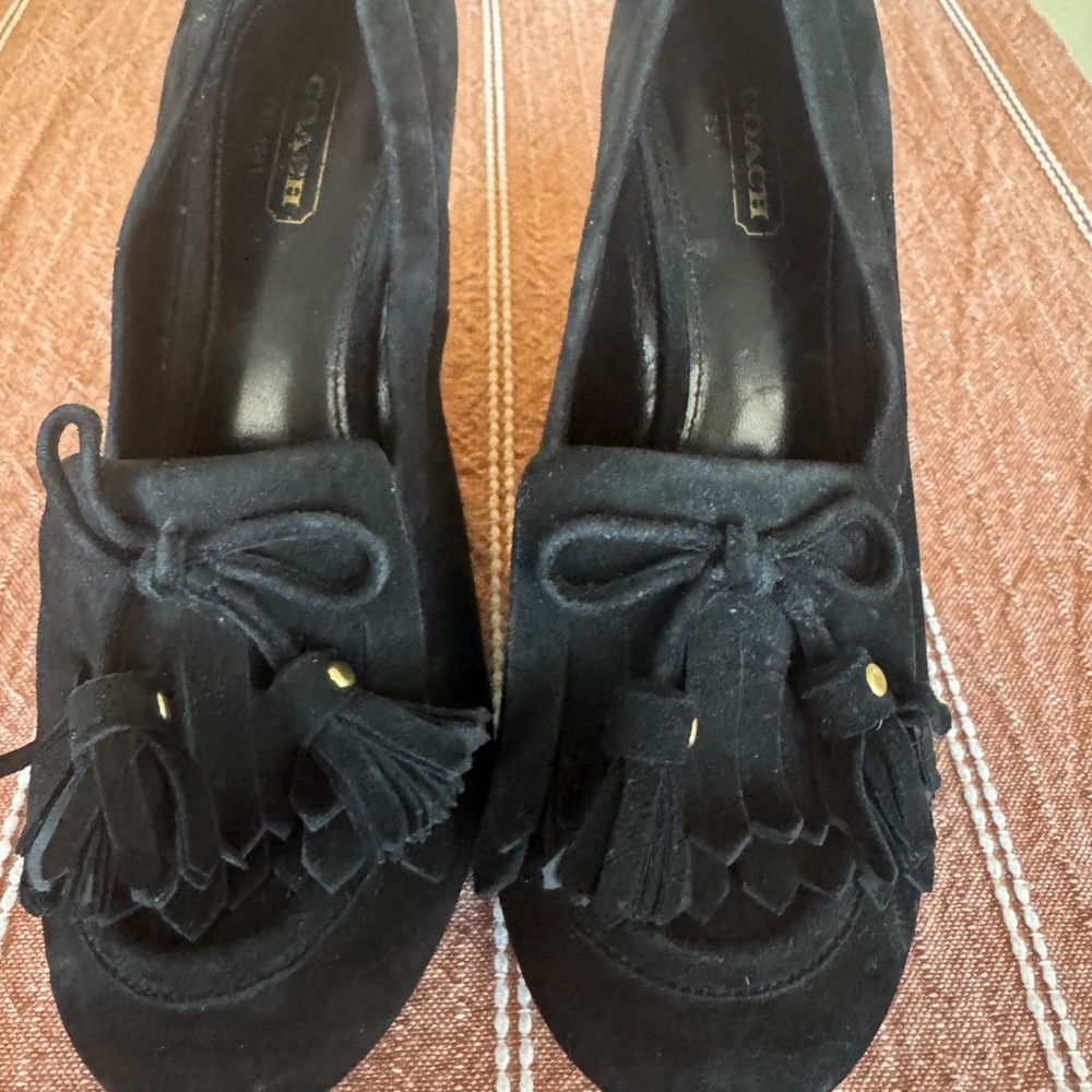 Coach Black Wedge Shoes